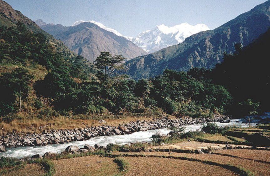 Manaslu Himal from Marsayangdi Valley