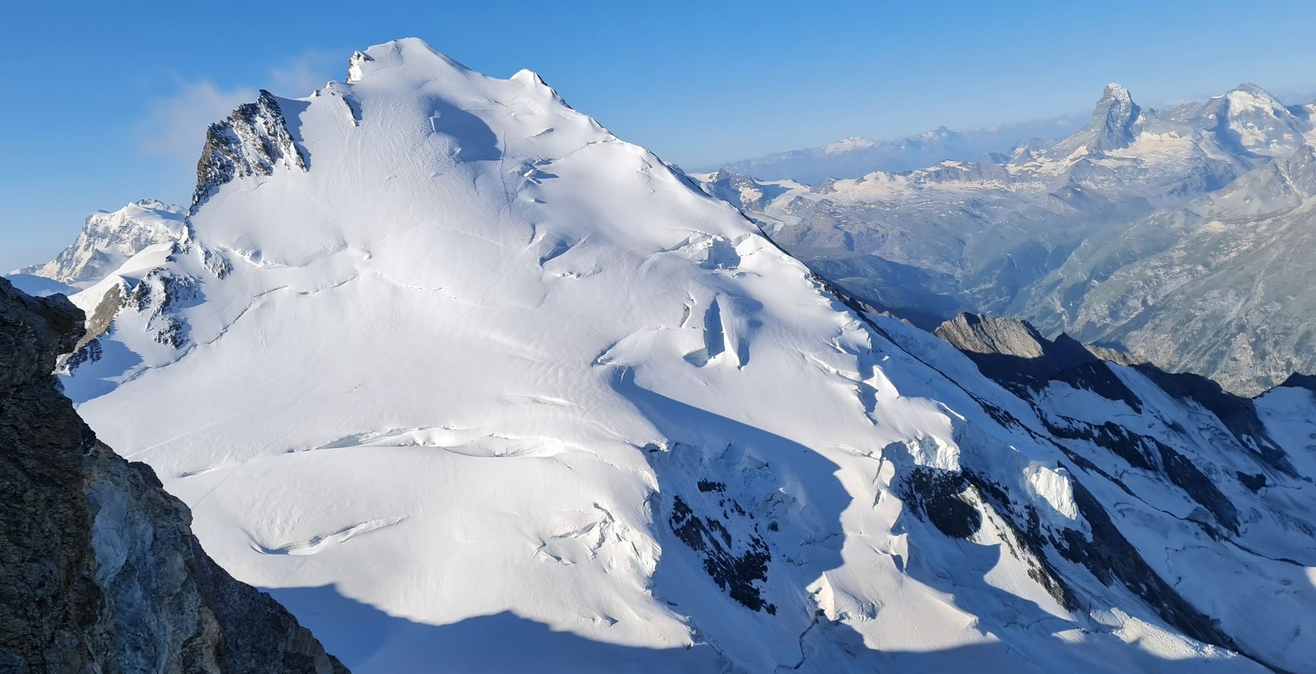 Dom de Mischabel ( 4245 metres ) in the Zermatt region of the Swiss Alps - the highest mountain within Switzerland